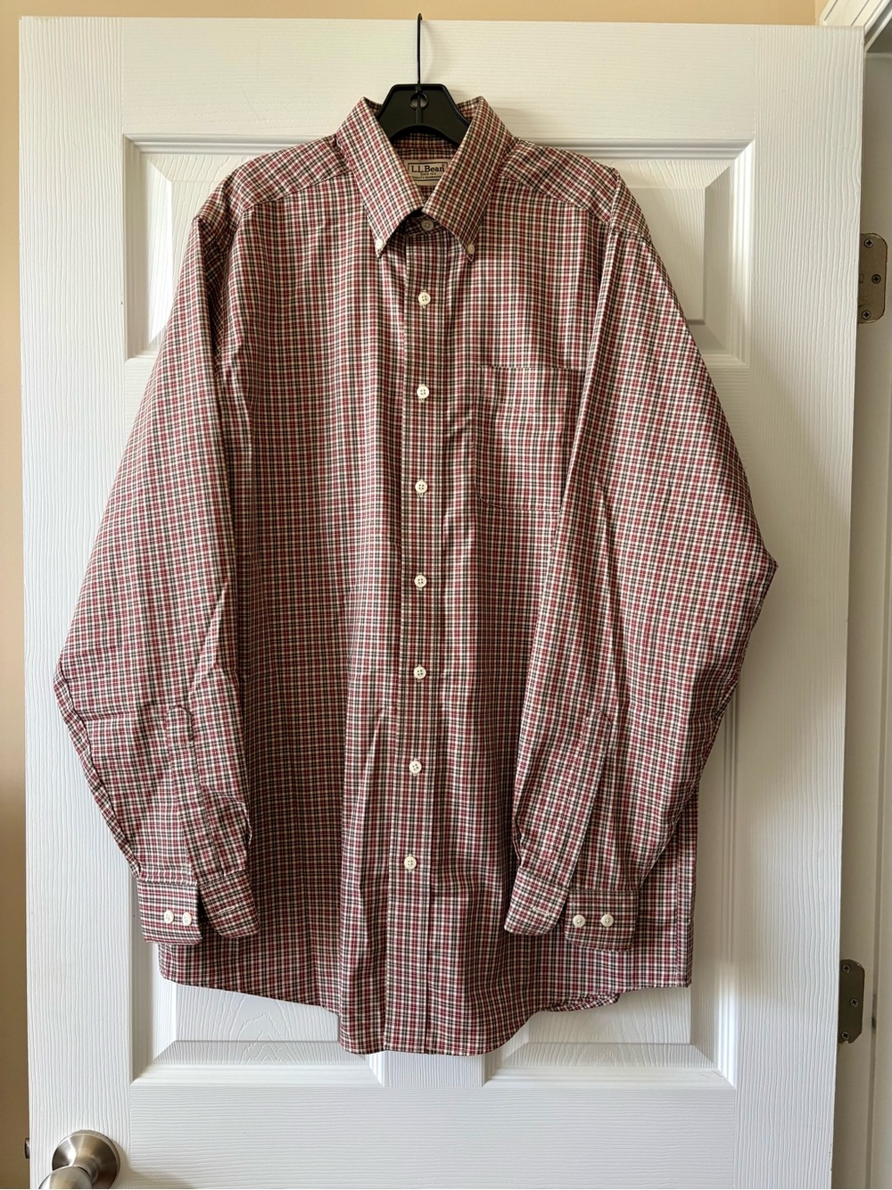 L.L. Bean Men’s Brown Plaid Button-Down Shirt